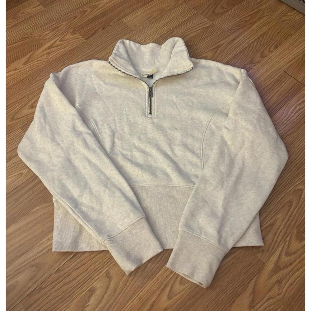 Universal Thread Cream Half-Zip Pullover Sweatshirt